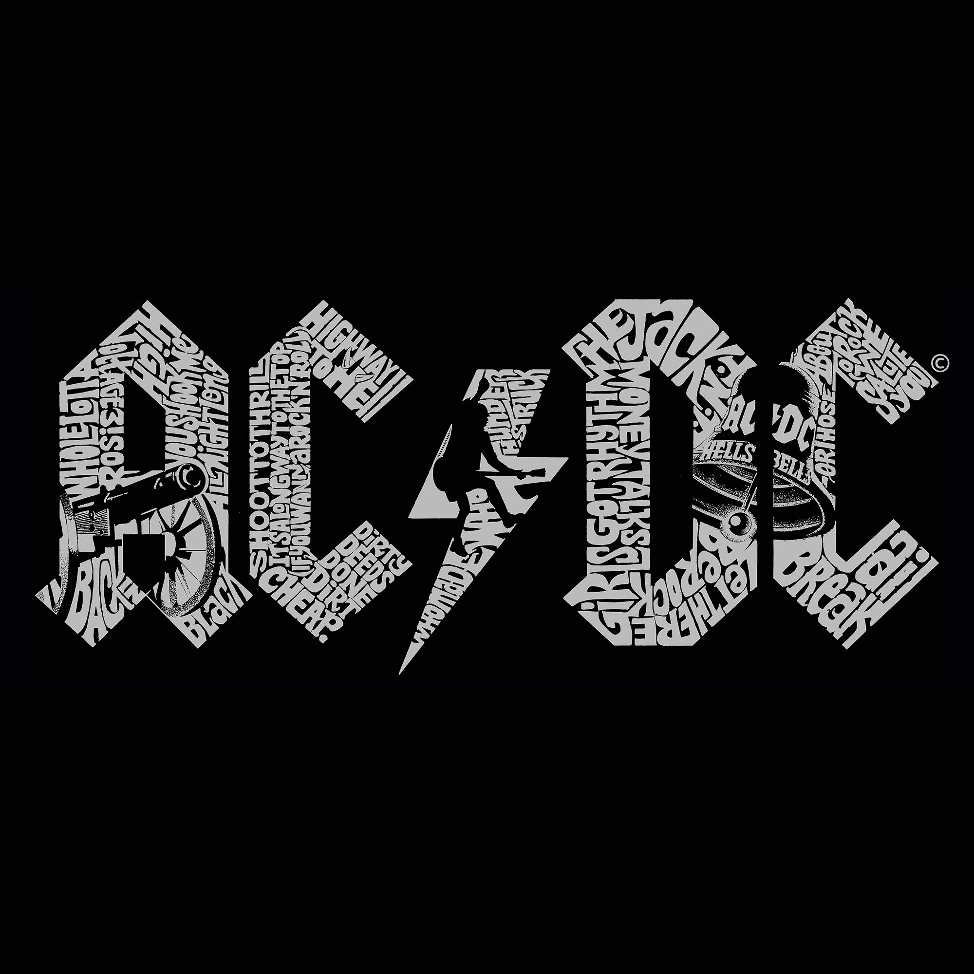 ACDC Licensed Boys Graphic T-Shirt - Rock Band Word Art Tee for Kids - Perfect for Concerts, School, and Casual Wear