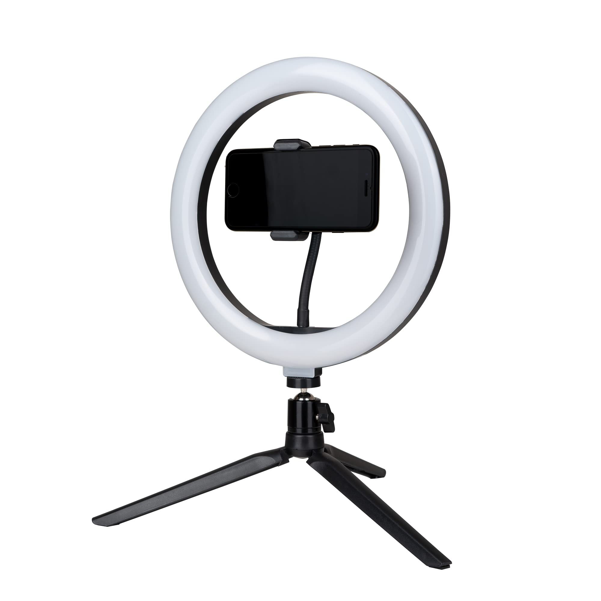 10 Inch LED Ring Light with Tripod Stand & Phone Holder - USB Dimmable Beauty Vlogging Light for YouTube, TikTok, Instagram - Perfect for Makeup, Live Streaming & Video Calls