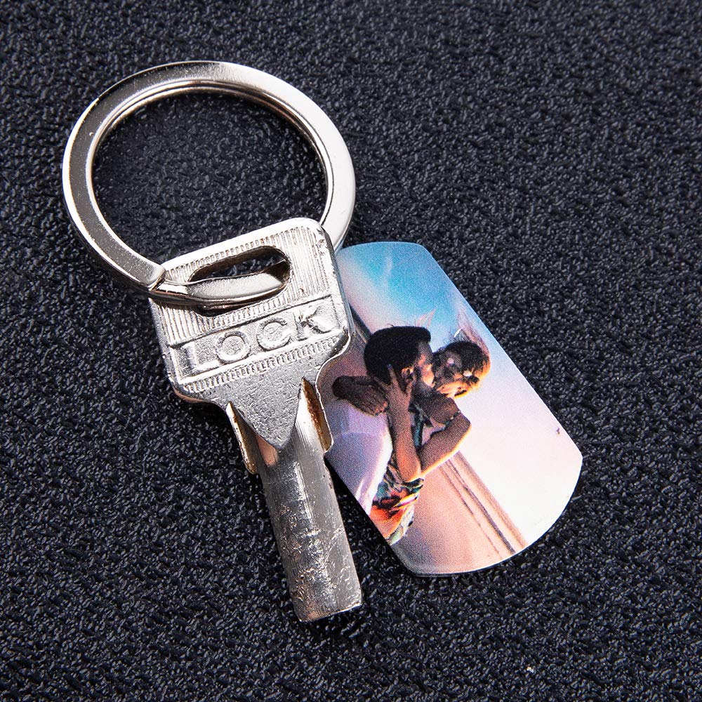 Personalized Photo Calendar Keychain - Custom Engraved Stainless Steel Keyring with Date - Perfect Gift for Anniversaries, Birthdays & Special Occasions