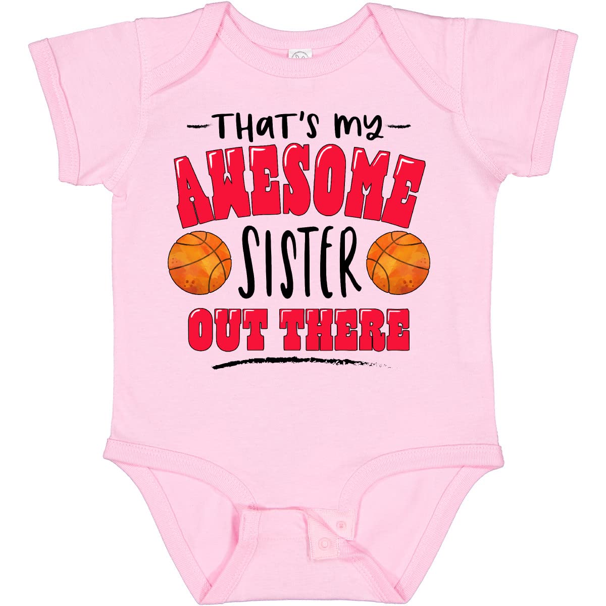 Inktastic Awesome Sister Basketball Bodysuit for Baby Gifts