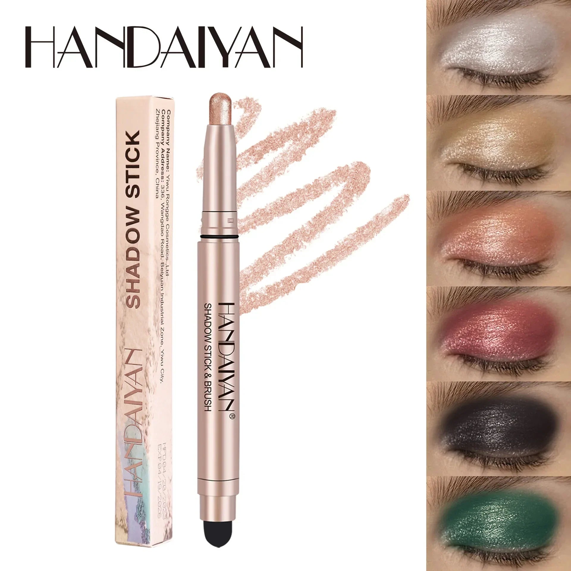 Metallic Eyeshadow Stick - Long Lasting, Waterproof & Highly Pigmented Eye Makeup for Everyday Wear & Party Looks