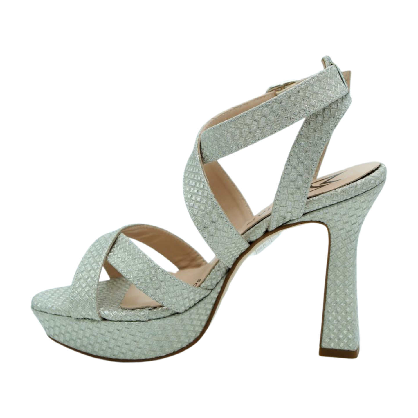 MARIAN Silver Shimmer Platform Sandals for Women - Comfortable High Heel Summer Beach Wedding Party Shoes | Perfect for Bridesmaids, Vacation & Night Out