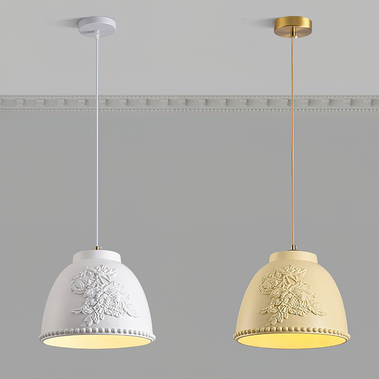 Handmade Carved Resin Pendant Light - Modern Boho Ceiling Fixture for Living Room, Bedroom & Dining Room Decor