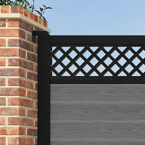 Classic Hive Straight Top Driveway Gate - Mid Grey Powder Coated Steel with Decorative Top Screen | Perfect for Home Security, Privacy Fencing & Garden Entrance Enhancement