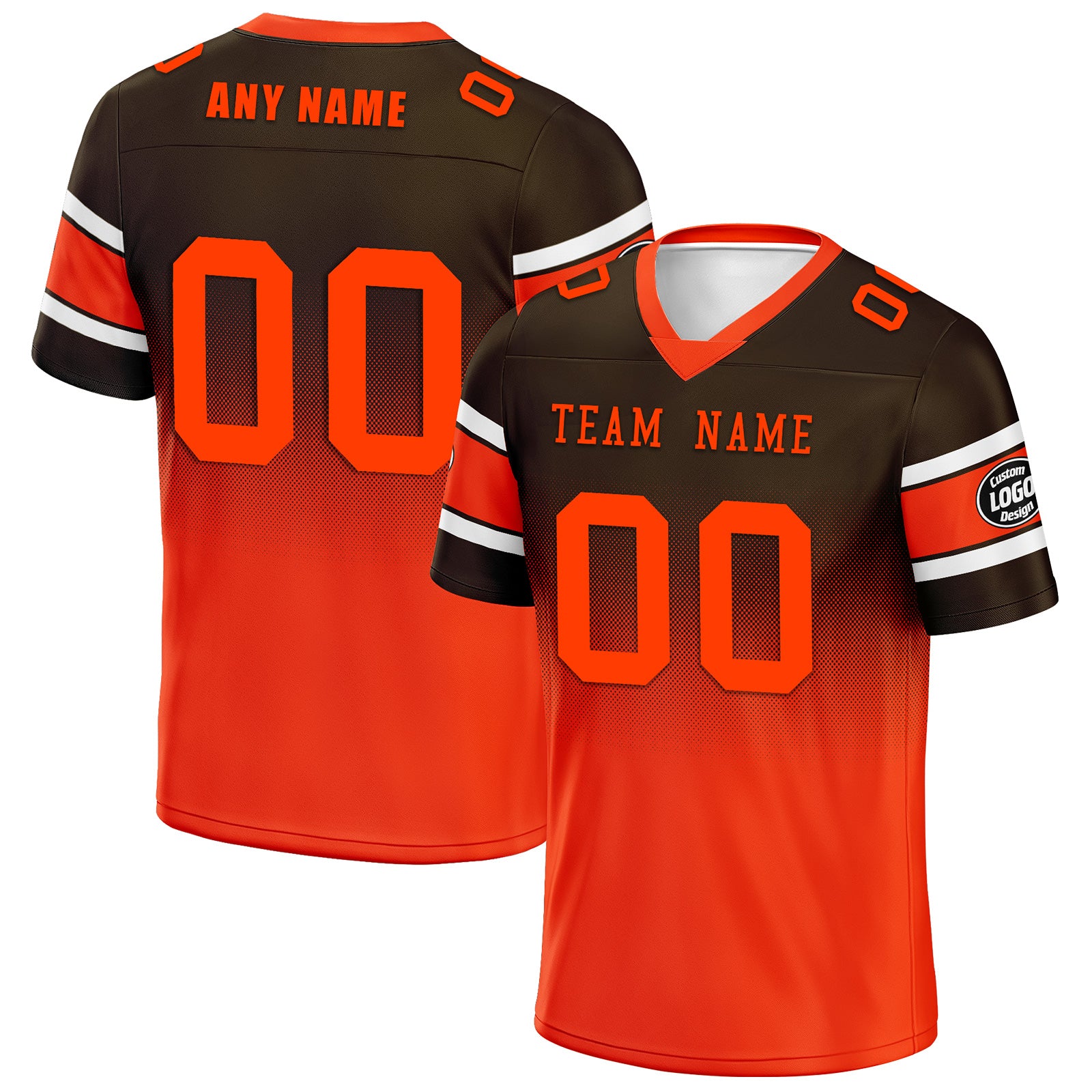Custom Cleveland Browns Personalized Authentic Football Jersey - FBJ02 D020249 - Size 8 | Official NFL Licensed Gear for Game Day & Fan Events