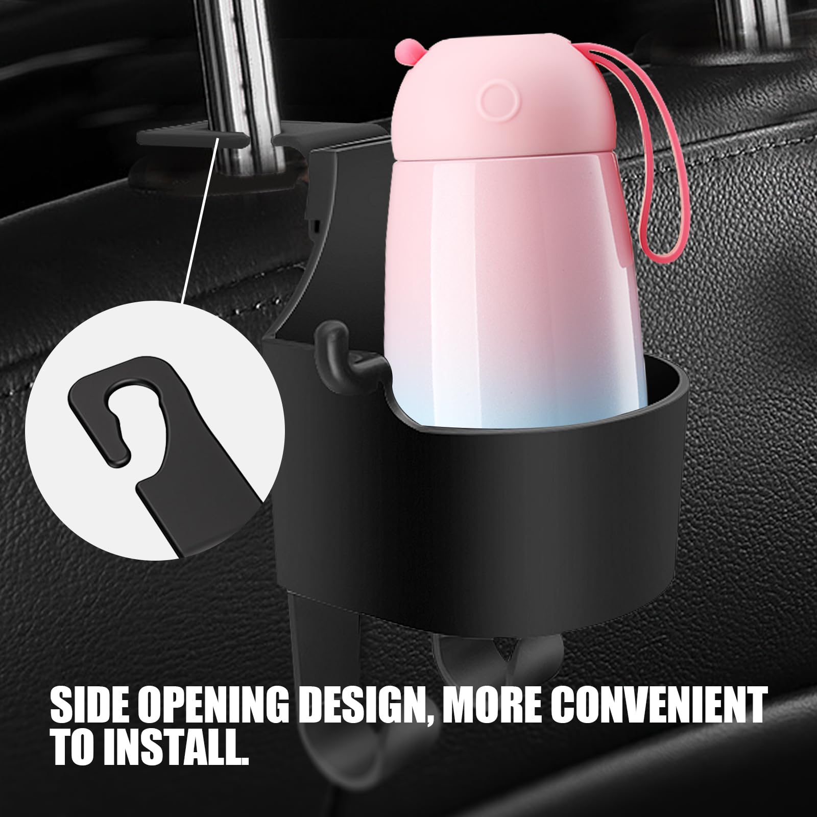 2 Pack Car Headrest Organizer - 3-in-1 Phone & Cup Holder for Travel