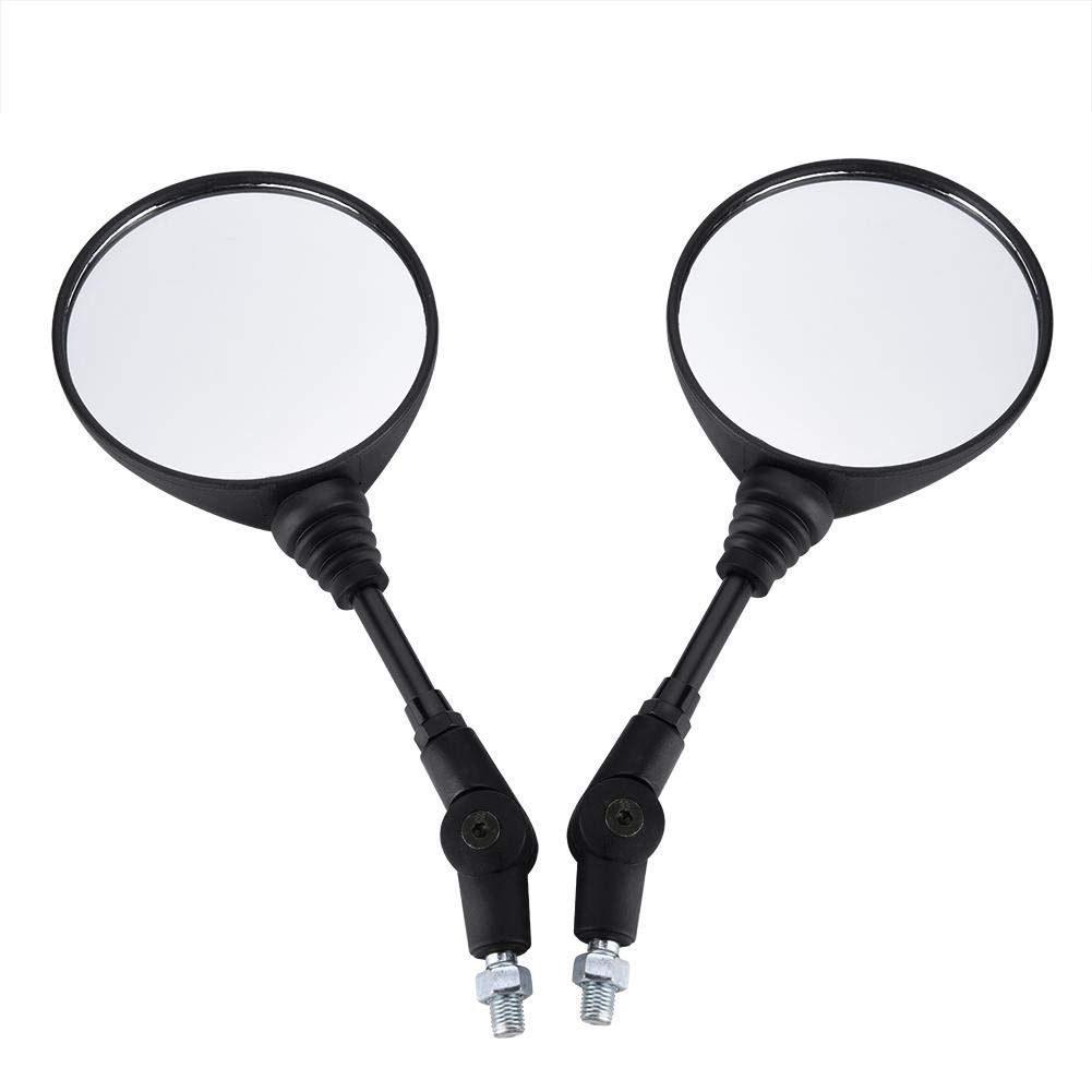 Universal Motorcycle Rear View Mirrors - Adjustable 1 Pair Bar End Mirrors for Scooters & Bikes, 10mm Screw Fitment, Multi-Angle Side Blindsight Safety - Perfect for Cruisers, Street Bikes & Commuting