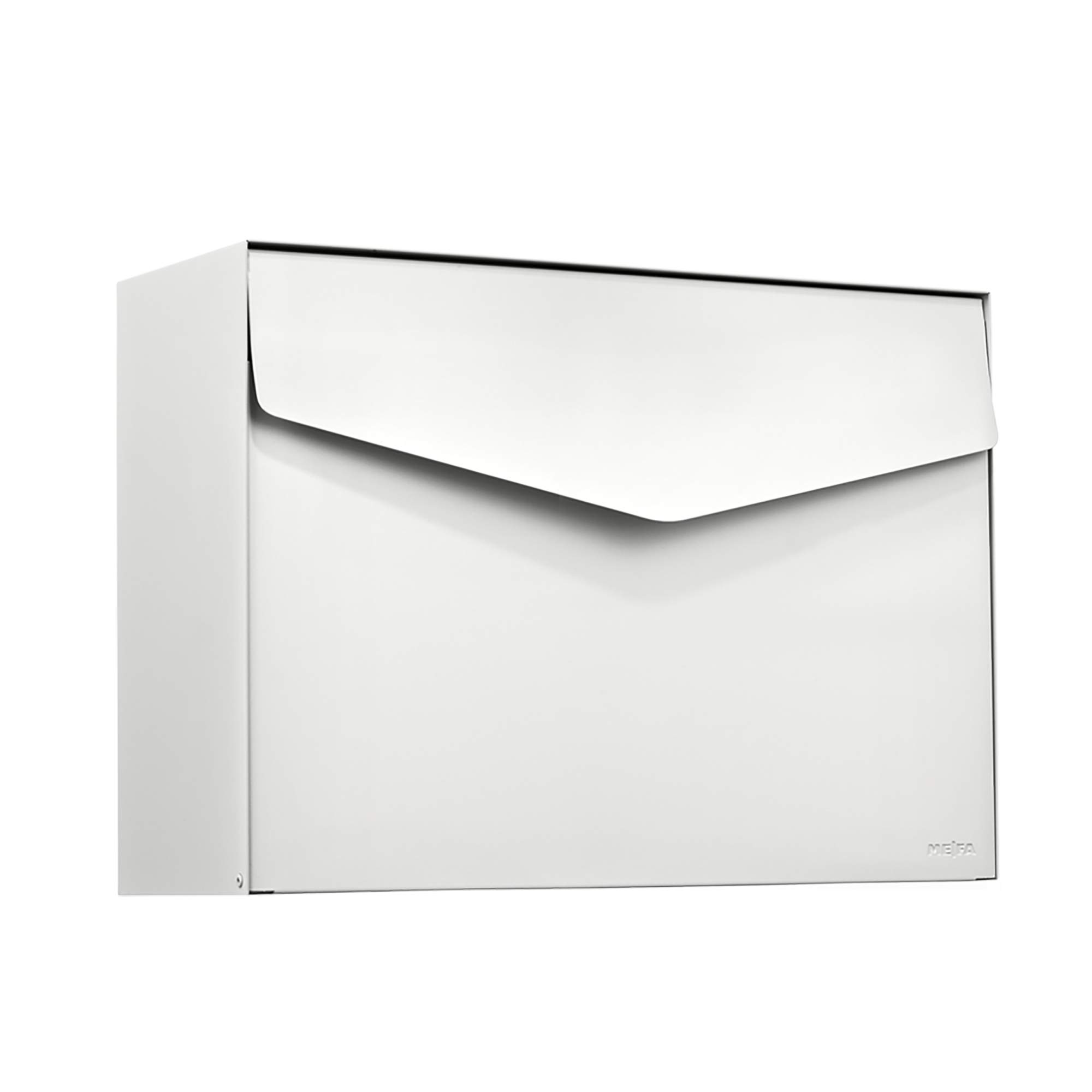 Secure White Letter Box with Key Lock - 12.3