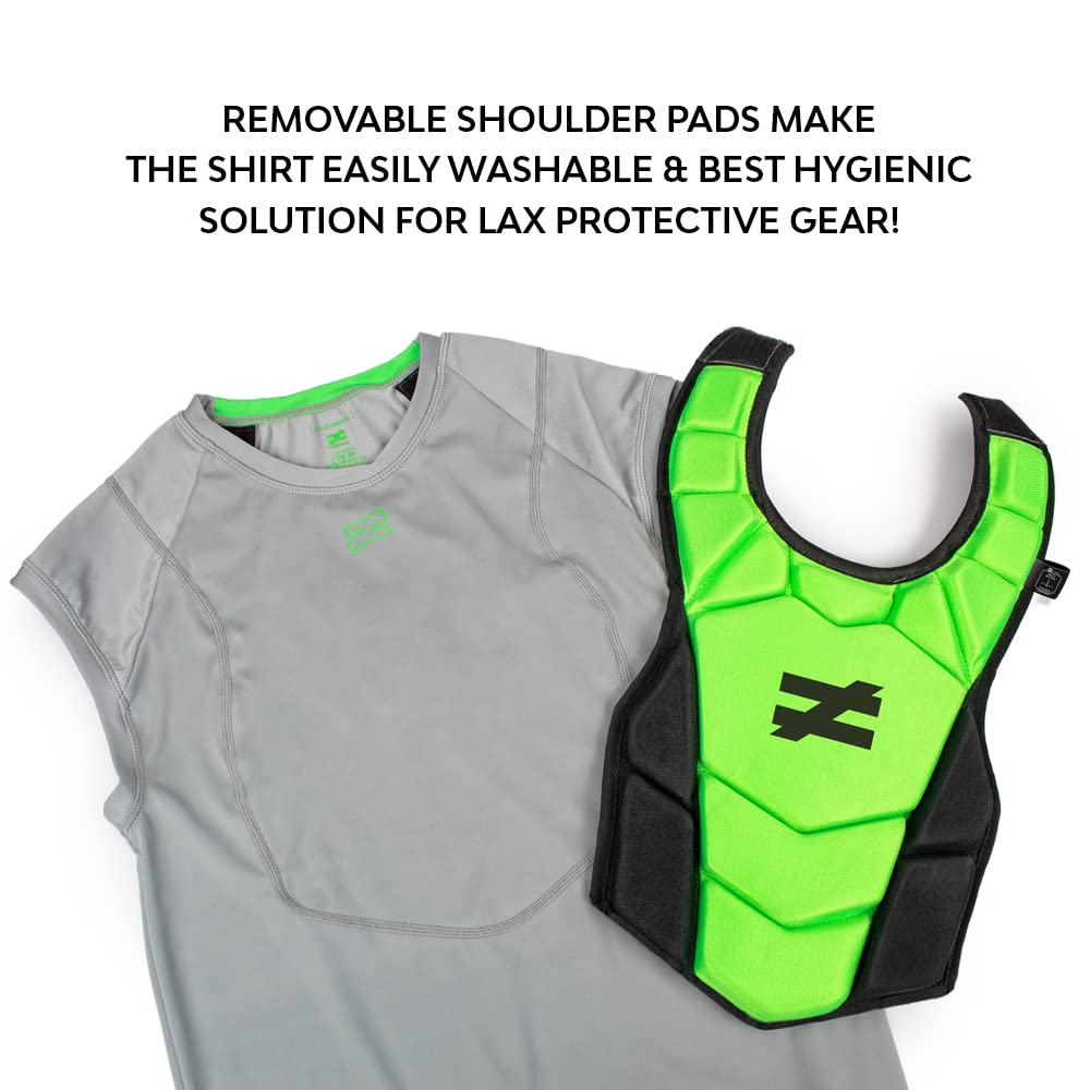 Unequal CC Hart Pulse Shoulder Pad Compression Shirt - Football & Lacrosse Protective Gear for Athletes - Ideal for Training, Games & Contact Sports