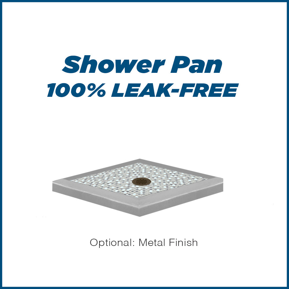 Portland Cement Sistine Stone & Del Mar Mosaic Tile Accent Kit for DIY Shower Remodel - Waterproof Bathroom Wall & Floor Tile Installation for Home Renovation