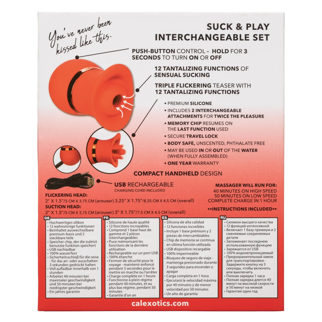 French Kiss Suck & Play Set - Couples Intimate Toys for Sensual Pleasure - Perfect for Romantic Evenings & Spicing Up Your Love Life