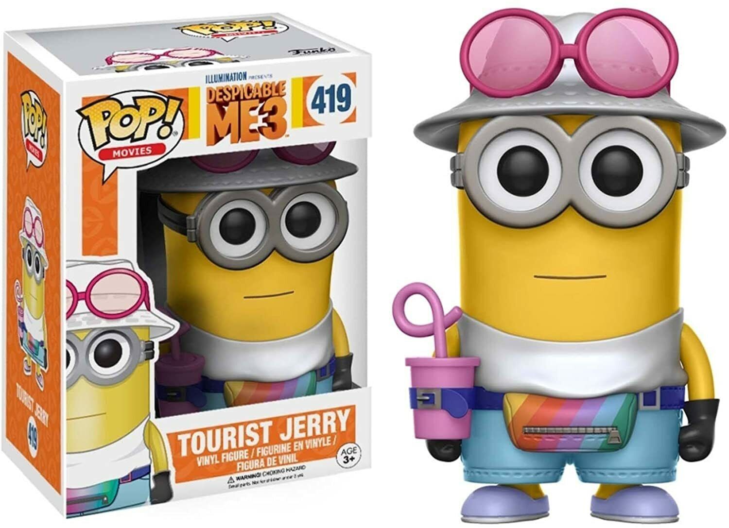 Despicable Me 3 Tourist Jerry #419 Funko Pop (Vaulted) - Collectible Minion Figure for Movie Fans & Pop Culture Enthusiasts
