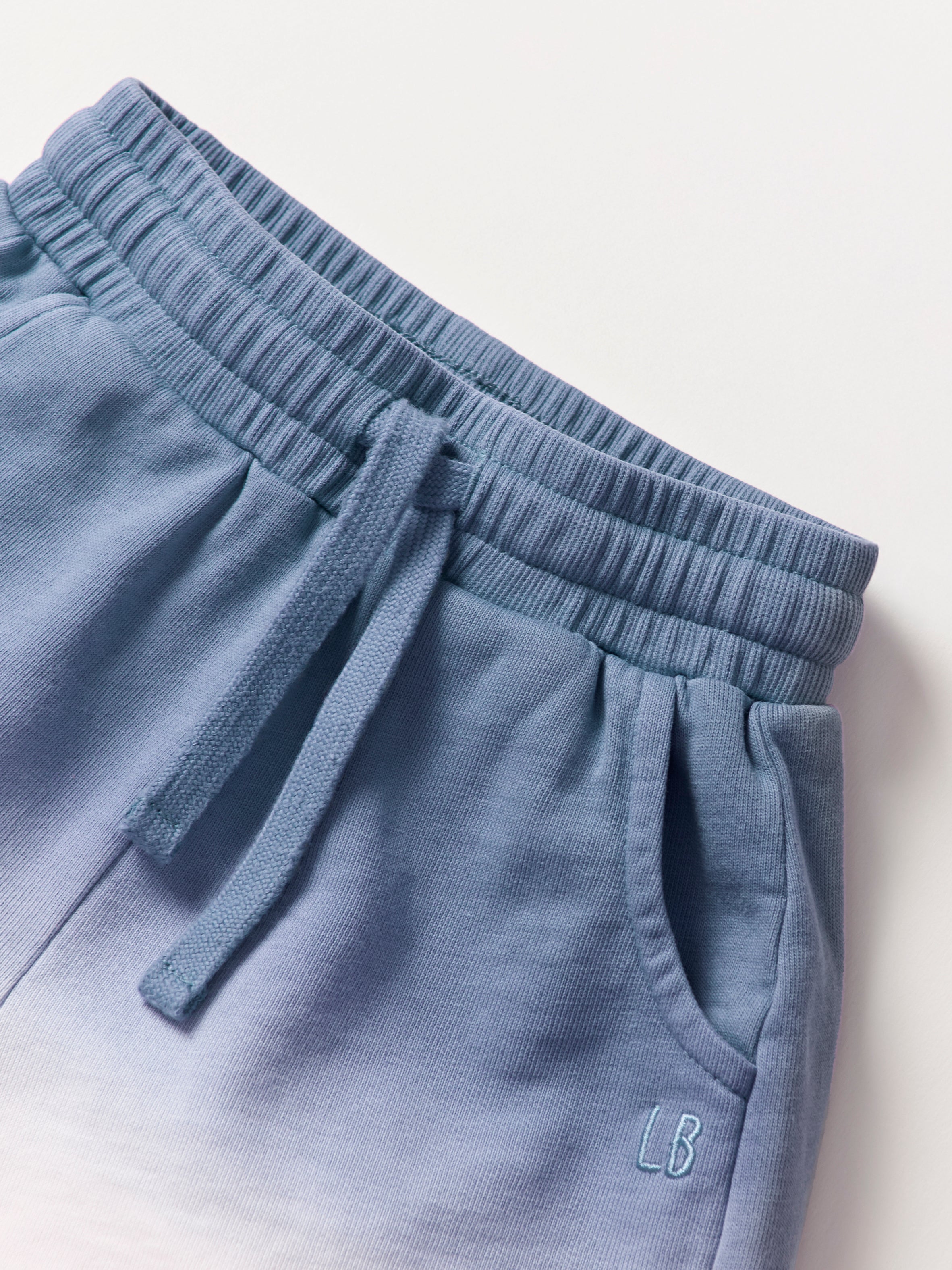 Blue Ombre Sweat Shorts for Women - Trendy Casual Lounge Shorts for Running, Yoga & Summer Outfits