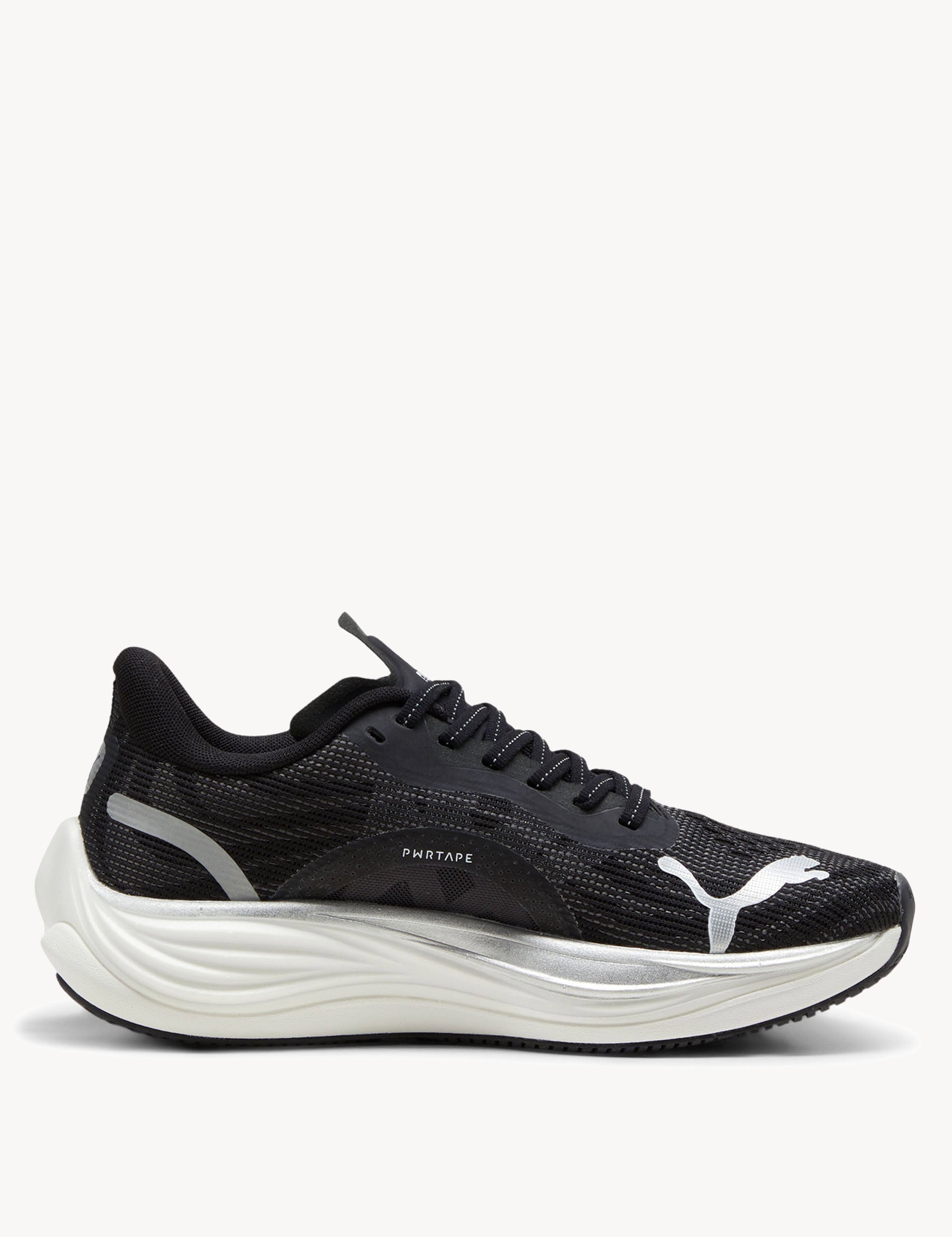 Velocity NITRO 3 Running Shoes for Men & Women - Lightweight Black/Silver/White Athletic Sneakers - Perfect for Jogging, Gym Workouts & Daily Wear