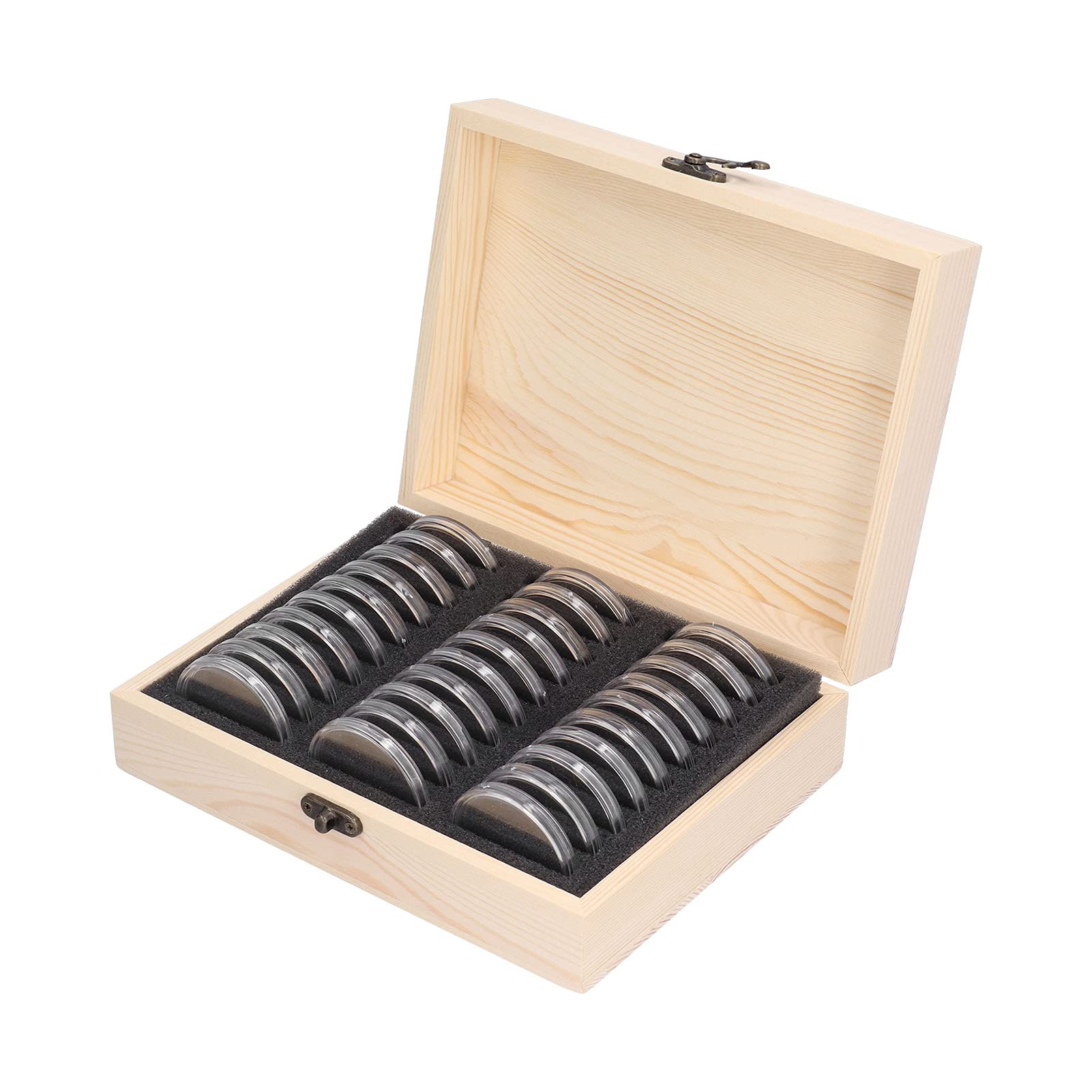 Handcrafted Wooden Storage Box with Engraved Design - Secure Coin Holder for Collectibles, Jewelry & Keepsakes | Perfect for Office, Bedroom & Home Decor
