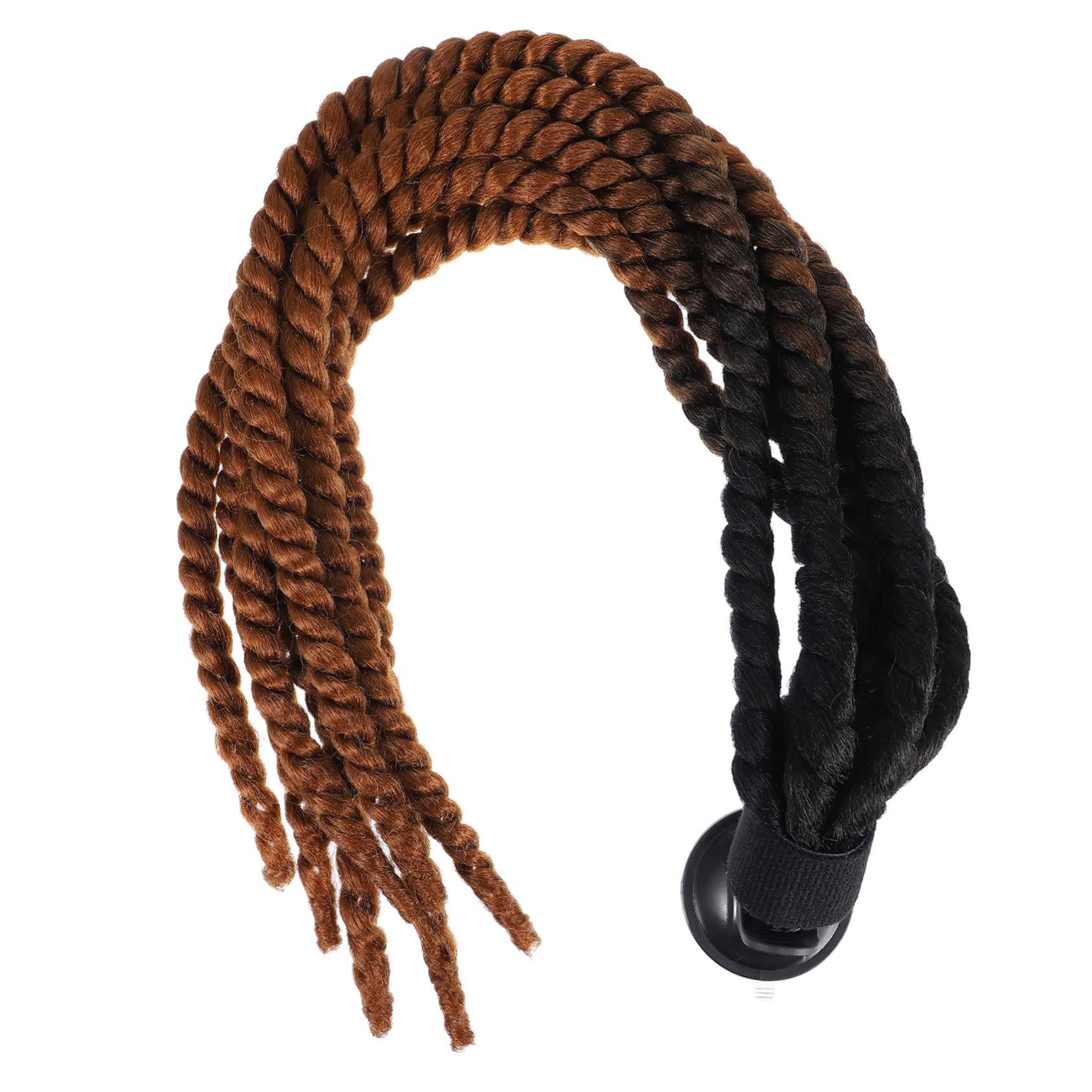 LOOPUCCO Helmet Dreadlocks Ponytail Hair Braiding Accessories - Motorcycle Riding Hair Extension for Women - Multicolor & Black - Perfect for Bikers, Cosplay & Festival Hairstyles