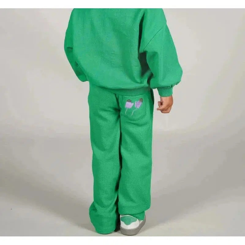Organic Straight Leg Pants for Women - Eco-Friendly High Waisted Trousers in Green | Comfortable & Stylish for Work, Casual & Travel Outfits