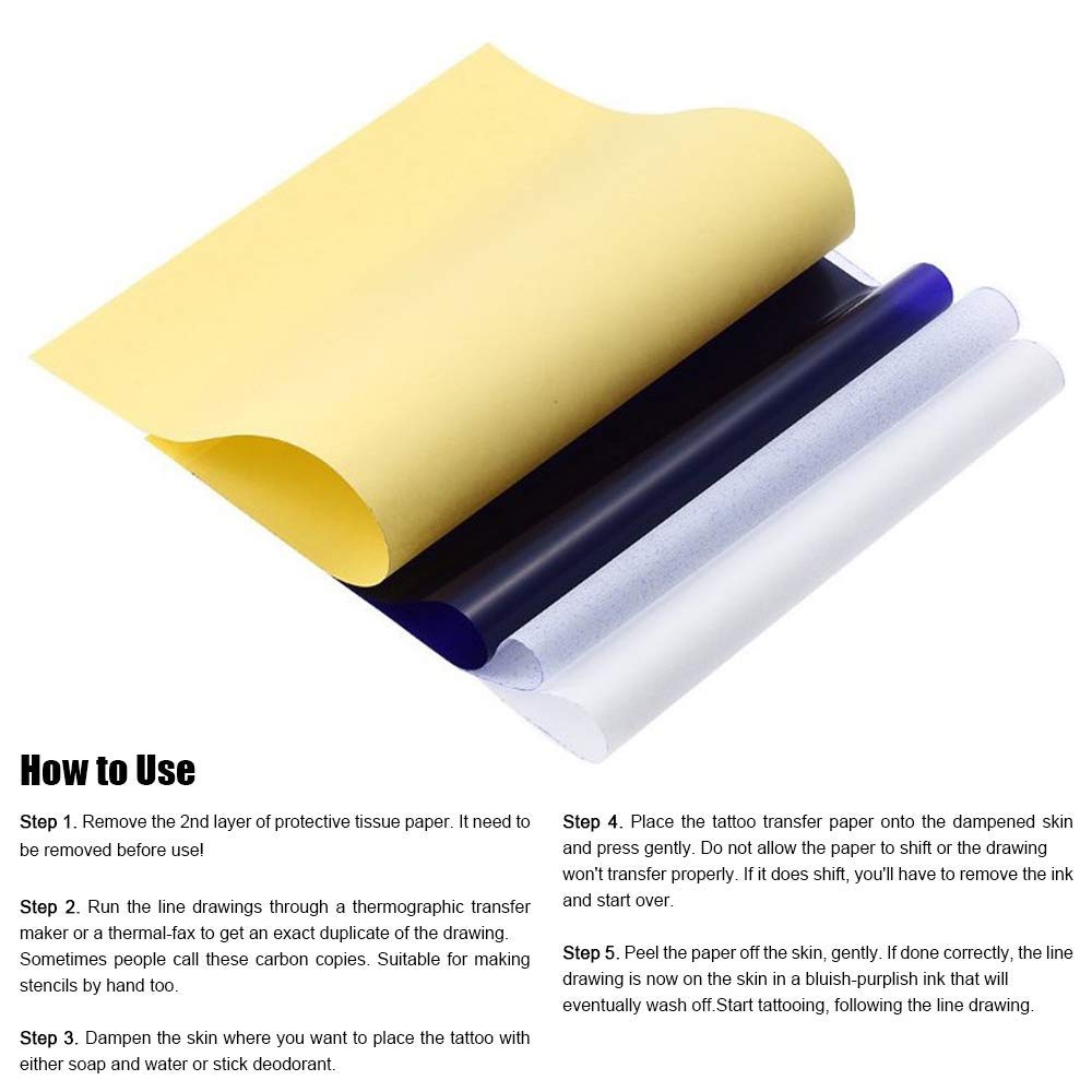 Professional Tattoo Stencil Transfer Paper - 25 Sheets (8.5
