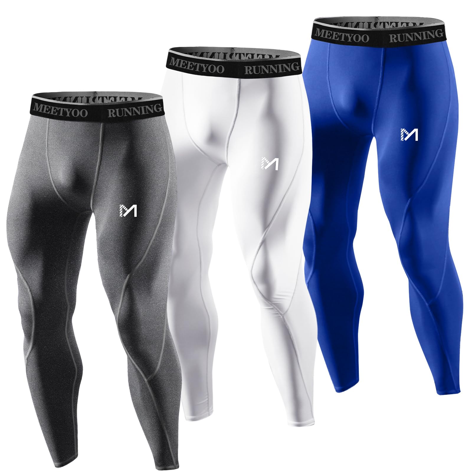 Men's Cool Dry Sports Workout Running Tights Leggings - Breathable Compression Pants for Gym, Jogging & Active Lifestyle