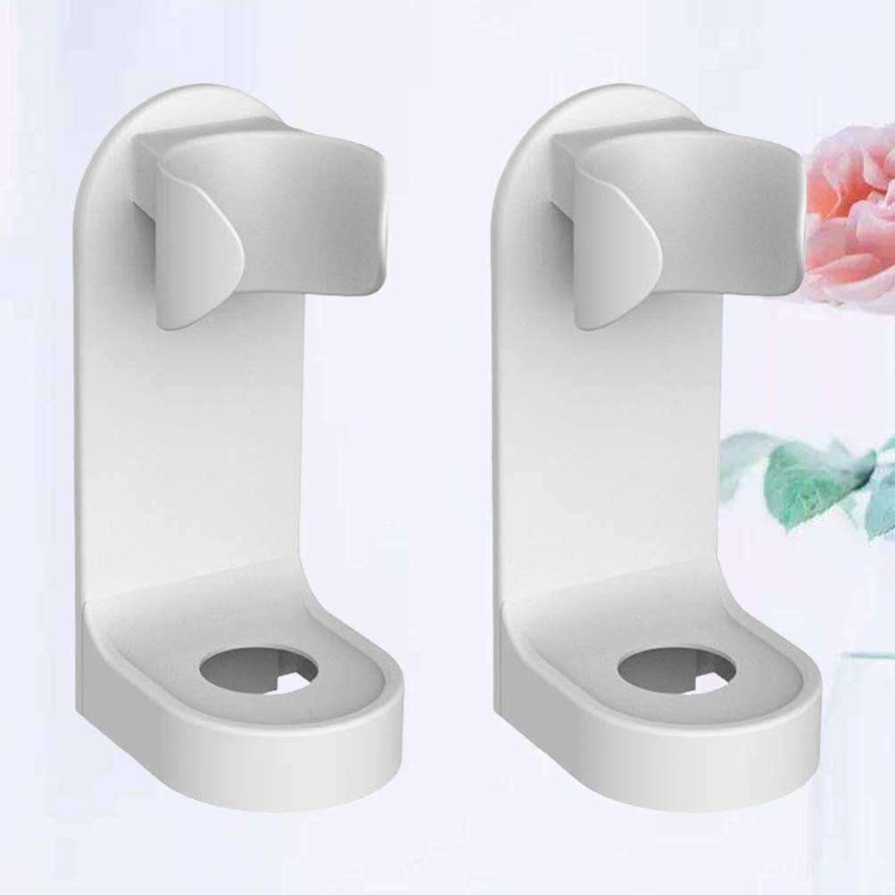 EXCEART 2 Pack Wall Mount Toothbrush Holder - White Bathroom Organizer with Strong Suction Cups & Adhesive, Perfect for Electric Toothbrushes, Shower Storage & Countertop Display - Ideal for Small Spaces, Dorm Rooms & Travel