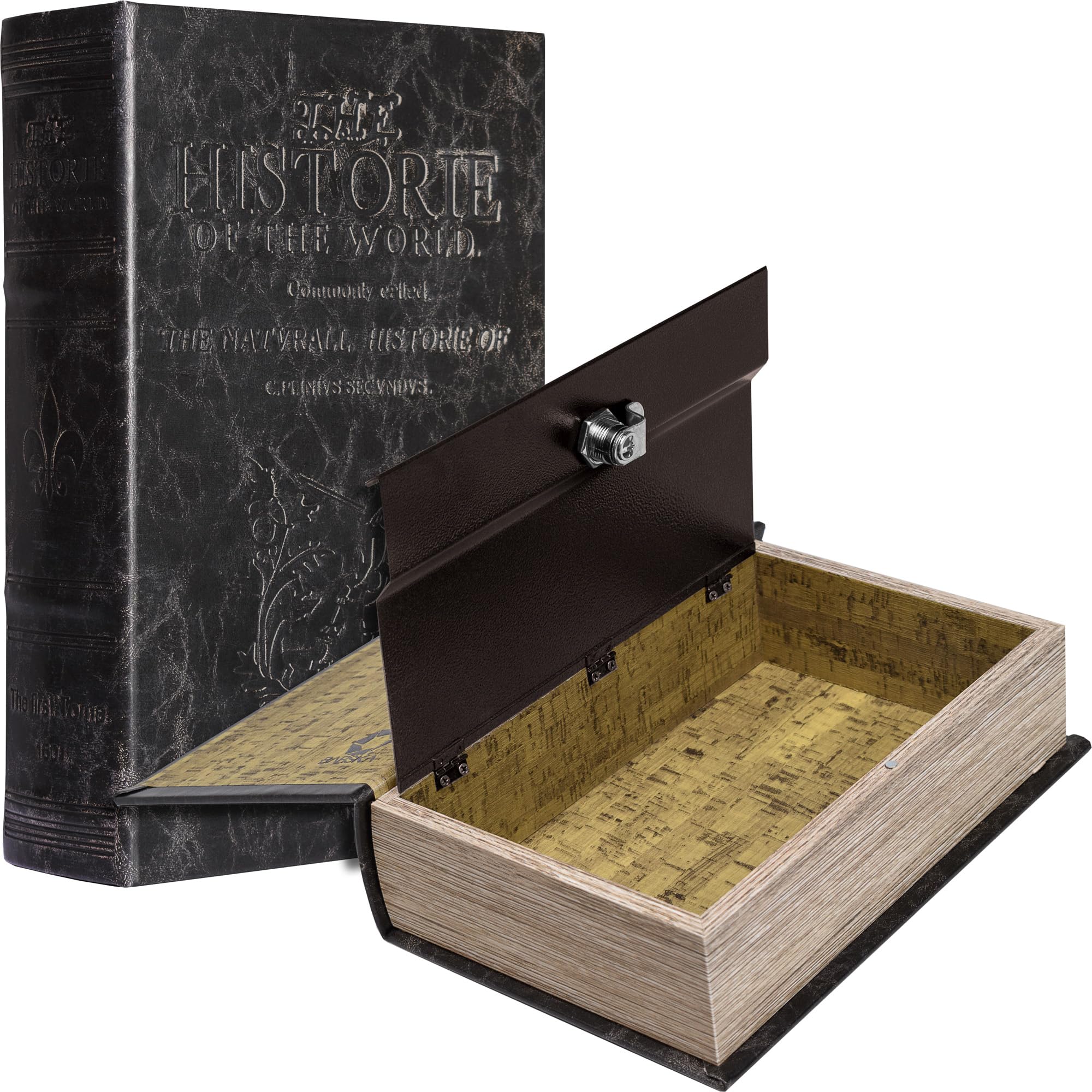 Barska Portable Diversion Dual Book Safe - Hidden Lock Box for Valuables | Secure Storage for Jewelry, Cash & Documents | Ideal for Home, Office & Travel Security