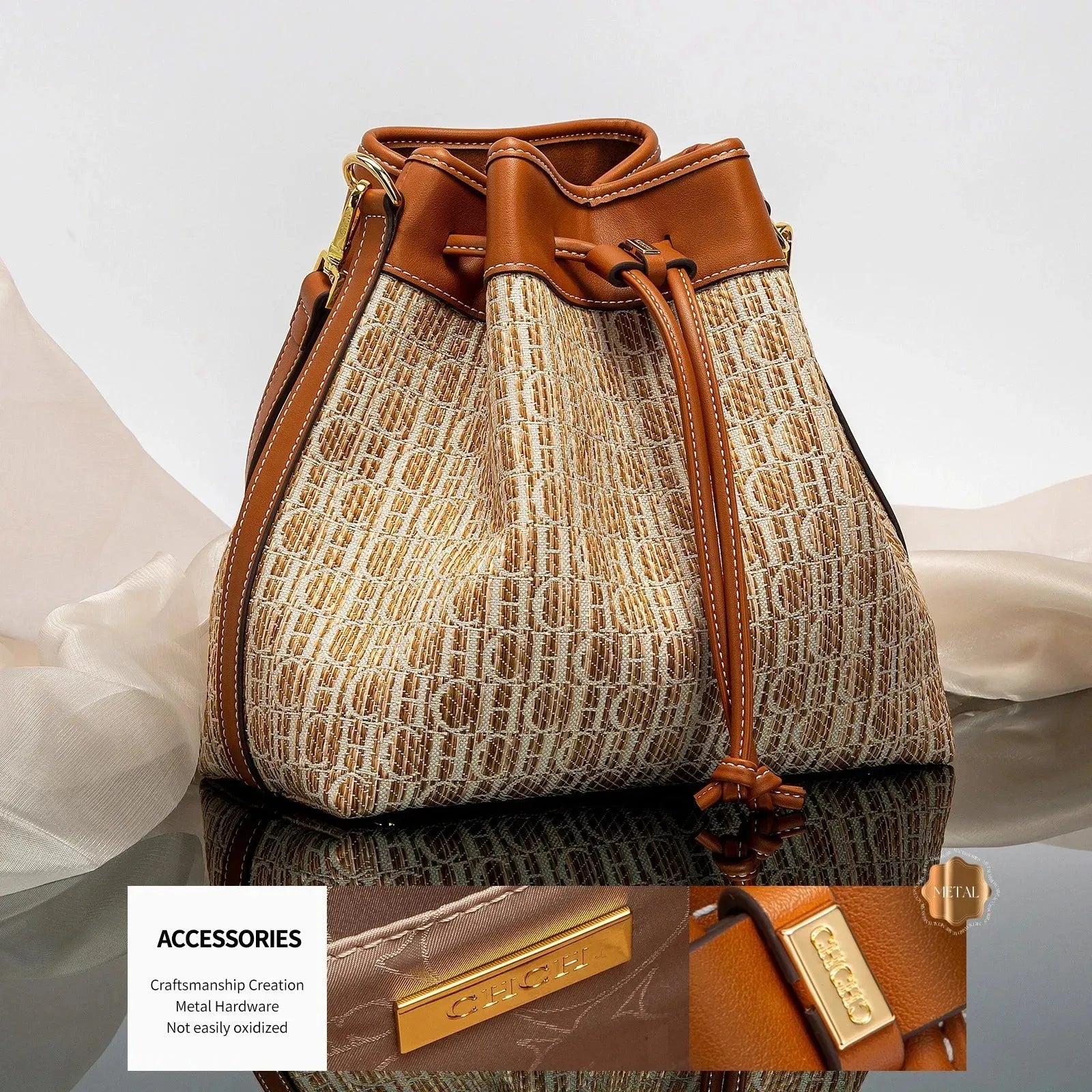 Stylish Letters Drawstring Bucket Shoulder Bag - Fashionable Crossbody Purse for Women, Perfect for Shopping, Travel & Daily Use