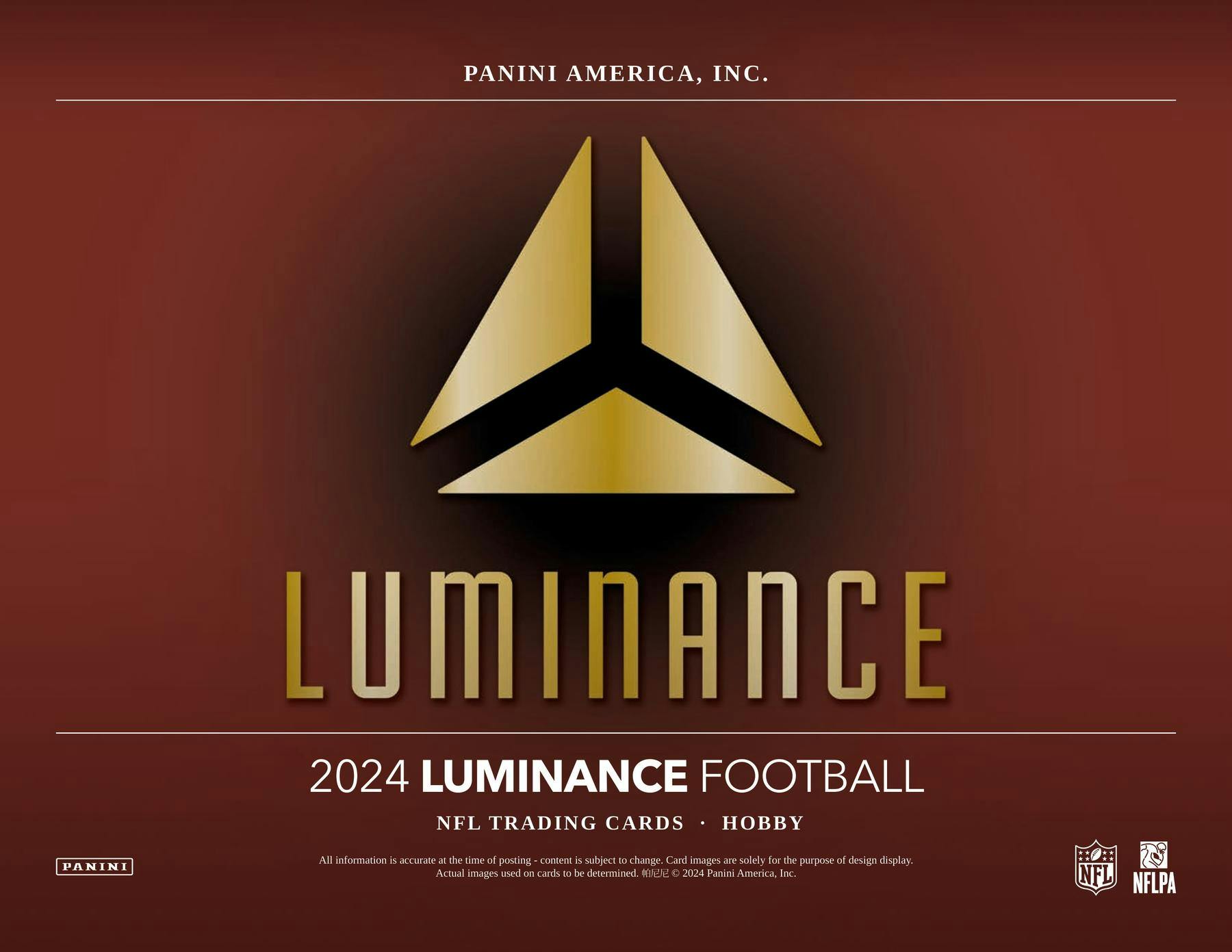 2024 Panini Luminance Football Hobby Box - Exclusive Trading Cards for Collectors & NFL Fans - Perfect for Sports Memorabilia Collections & Fantasy Football Gifts
