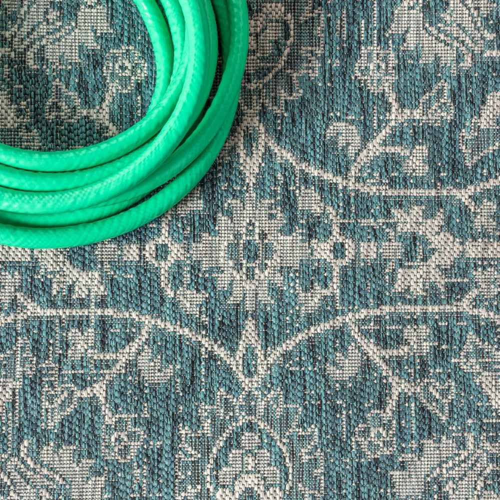 Stylish Palazzo Vine & Border Textured Weave Indoor/Outdoor Area Rug - Perfect for Patio, Living Room & Bedroom Decor