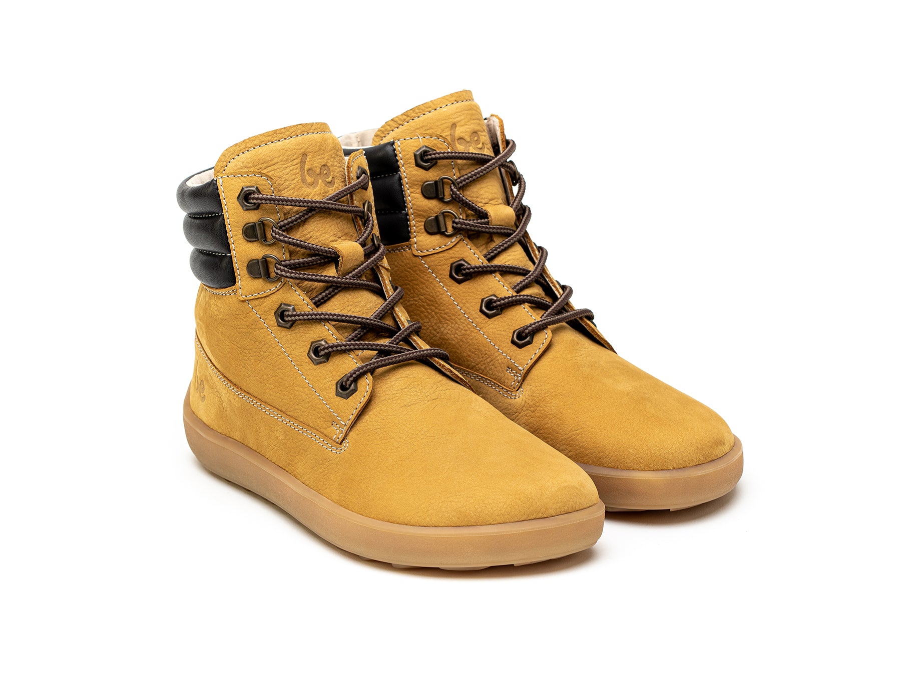Barefoot Boots for Women - Be Lenka Nevada Neo Minimalist Shoes in Mustard | Comfortable & Lightweight for Hiking, Travel & Everyday Wear