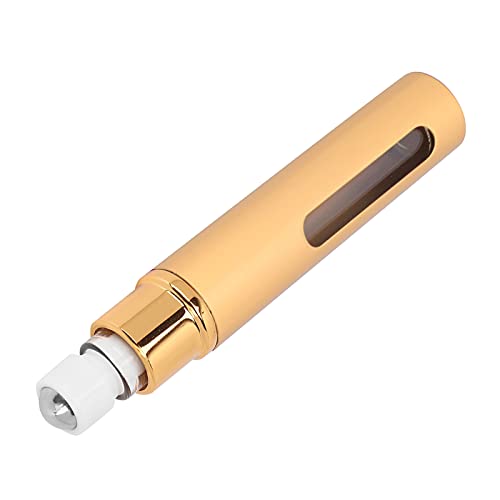 Refillable Roll On Perfume Bottles - Lightweight Travel Size for Gym, Party & Everyday Use - Leak Proof & Portable (Gold)