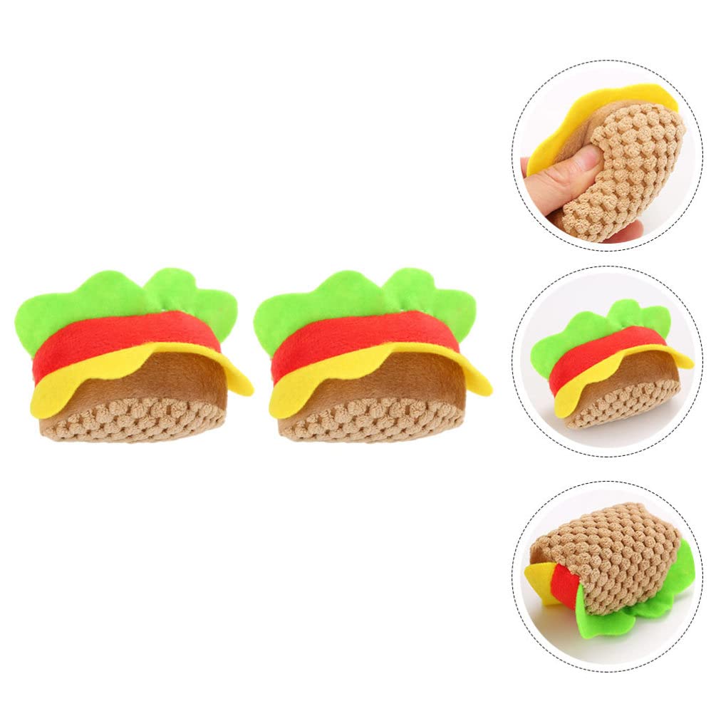 Balacoo 2-Pack Self-Help Chew Toys for Puppies & Kittens - Teething Relief Pet Toys, Soft Plush Mouse & Bread-Shaped Cat Toys for Teething, Boredom Relief & Dental Health - Perfect for Playtime & Travel