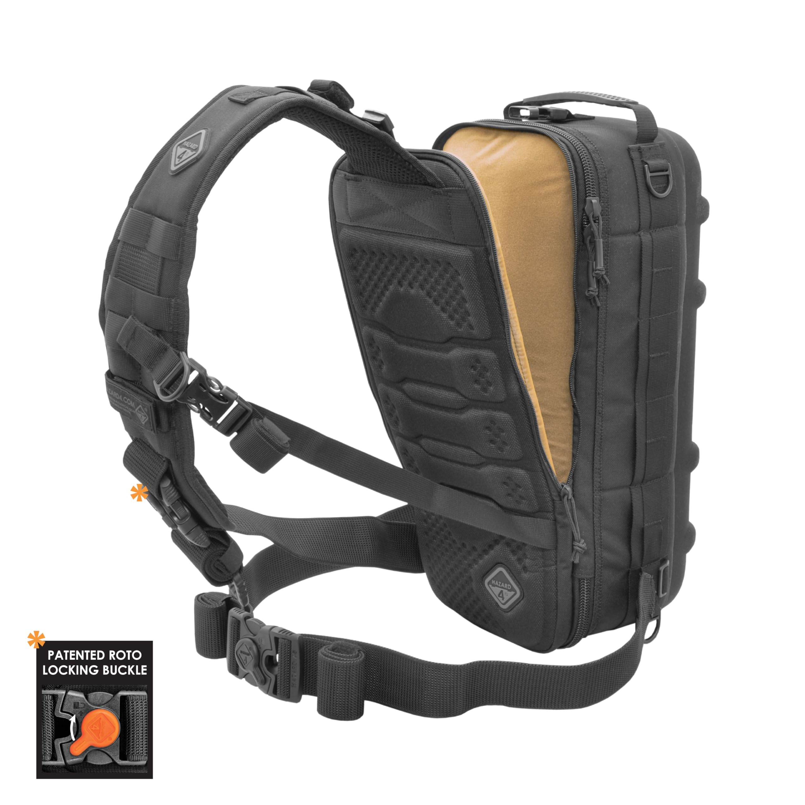 HAZARD 4 Plan B Tactical Sling Bag - Military-Grade Hard Shell Camera Backpack with Modular Webbing System for Outdoor Adventure, Photography & Travel