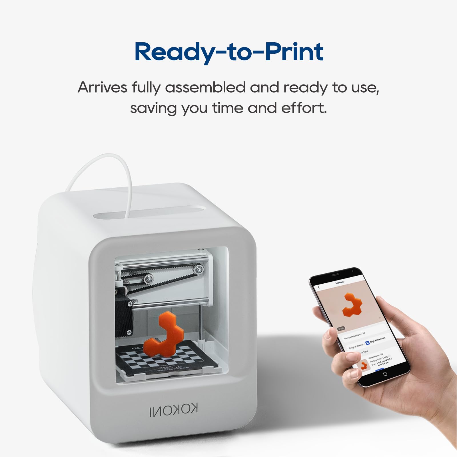 Mini Small EC1 3D Printer - Fully Assembled Auto-Leveling High Precision Wireless 3D Printer for Kids & Beginners | PLA Filament Compatible | Perfect for Home, School & Hobby Projects | 24/7 Customer Support
