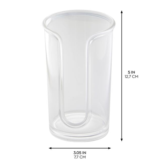Clarity Clear Cosmetic Pad Dispenser - Acne Treatment & Makeup Remover Pads Organizer for Bathroom Vanity & Travel Skincare Essentials