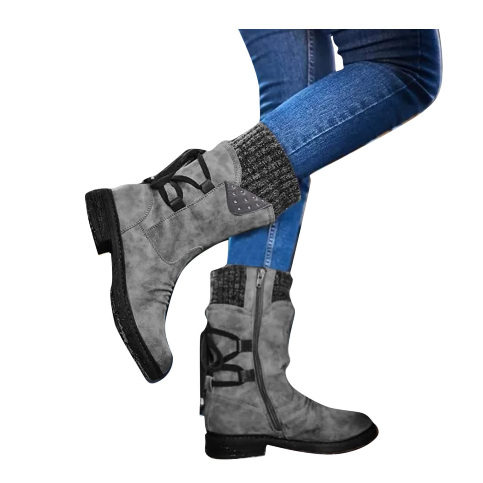 Stylish Studded Women's Booties & Boots - High Heels, Flat Soles, Zipper Closure | Size & Color Options | Perfect for Casual Wear, Night Out & Fall Fashion