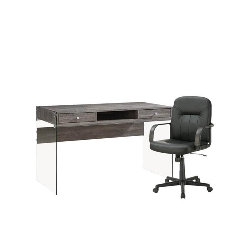 Home Square 2-Piece Office Desk and Chair Set - Ergonomic Home Office Furniture for Small Spaces | Perfect for Remote Work, Study & Gaming