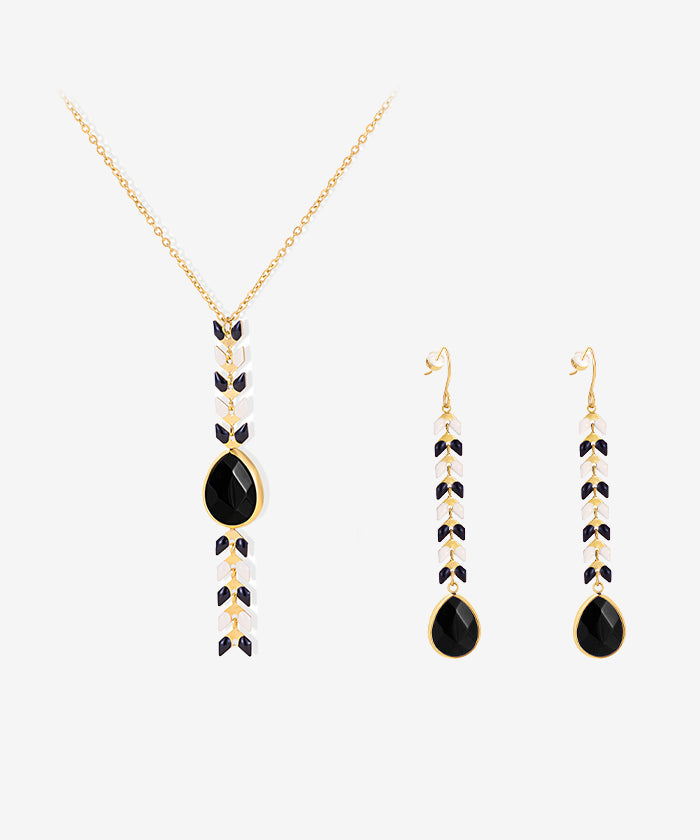 Wrangler Demeter’s Tear Necklace and Earrings Set - Sterling Silver Greek Goddess Jewelry for Women, Perfect for Weddings, Parties & Special Occasions