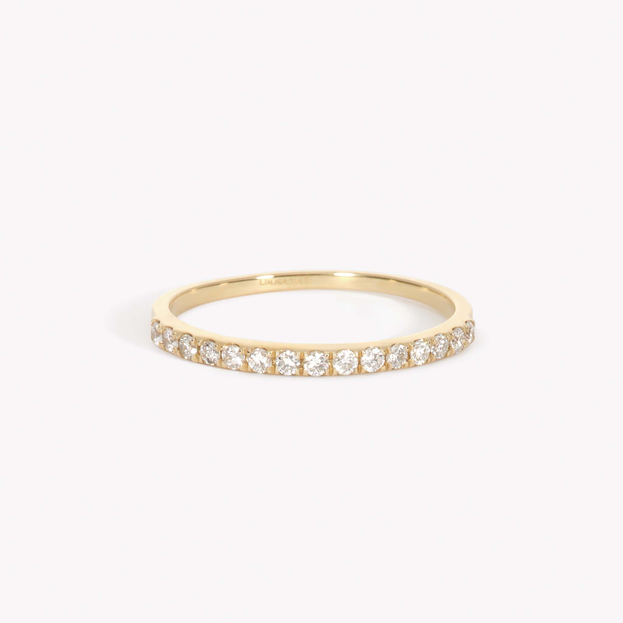 14K Gold Diamond Half Eternity Ring for Women - Elegant Stackable Wedding Band, Anniversary Gift for Her | Perfect for Bridal Jewelry, Valentine's Day & Special Occasions