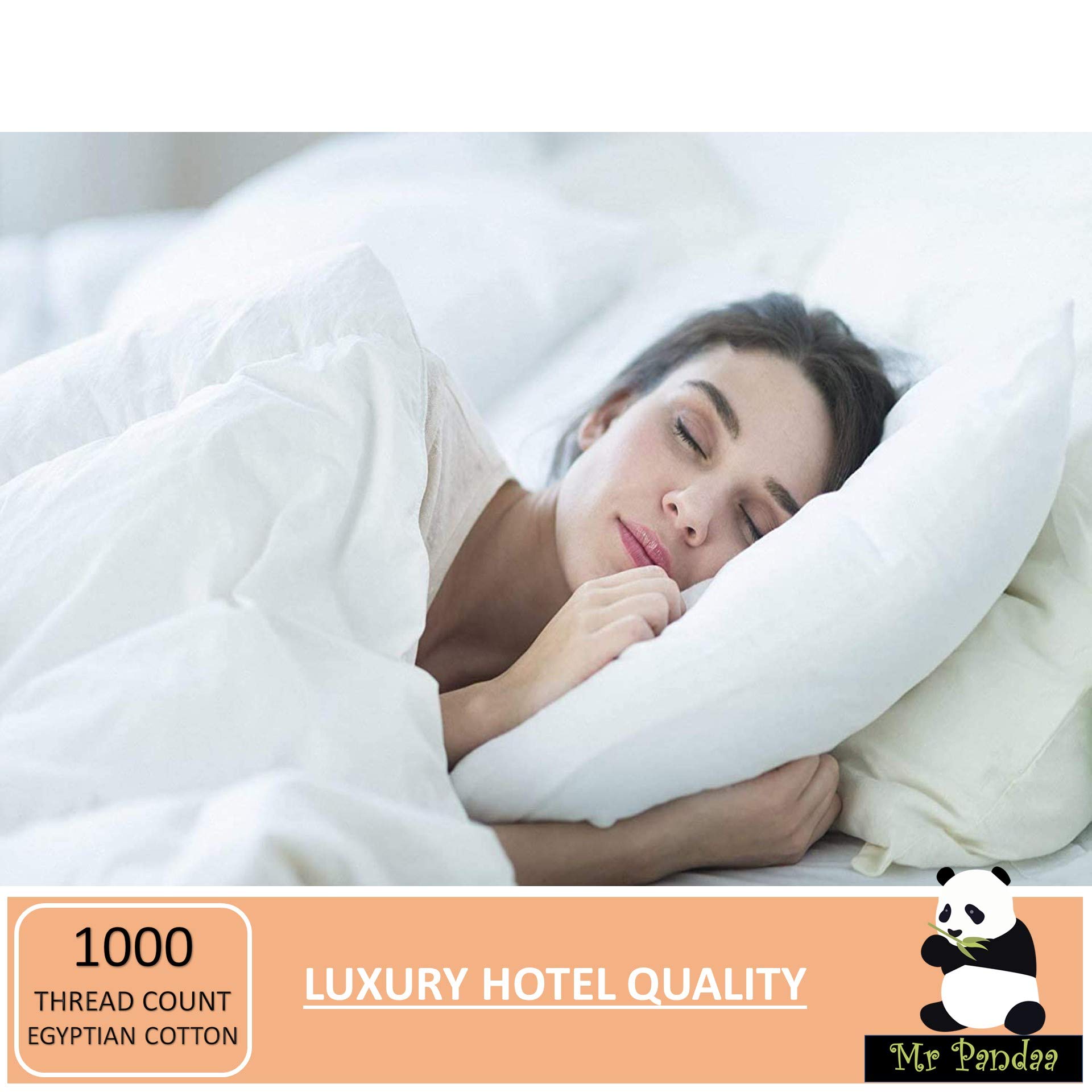 Premium 1000-Thread-Count 100% Egyptian Cotton Split Queen Sheet Set for Adjustable Beds - Ultra Soft Sateen Weave 5-Piece Set with 2 Fitted Sheets (21