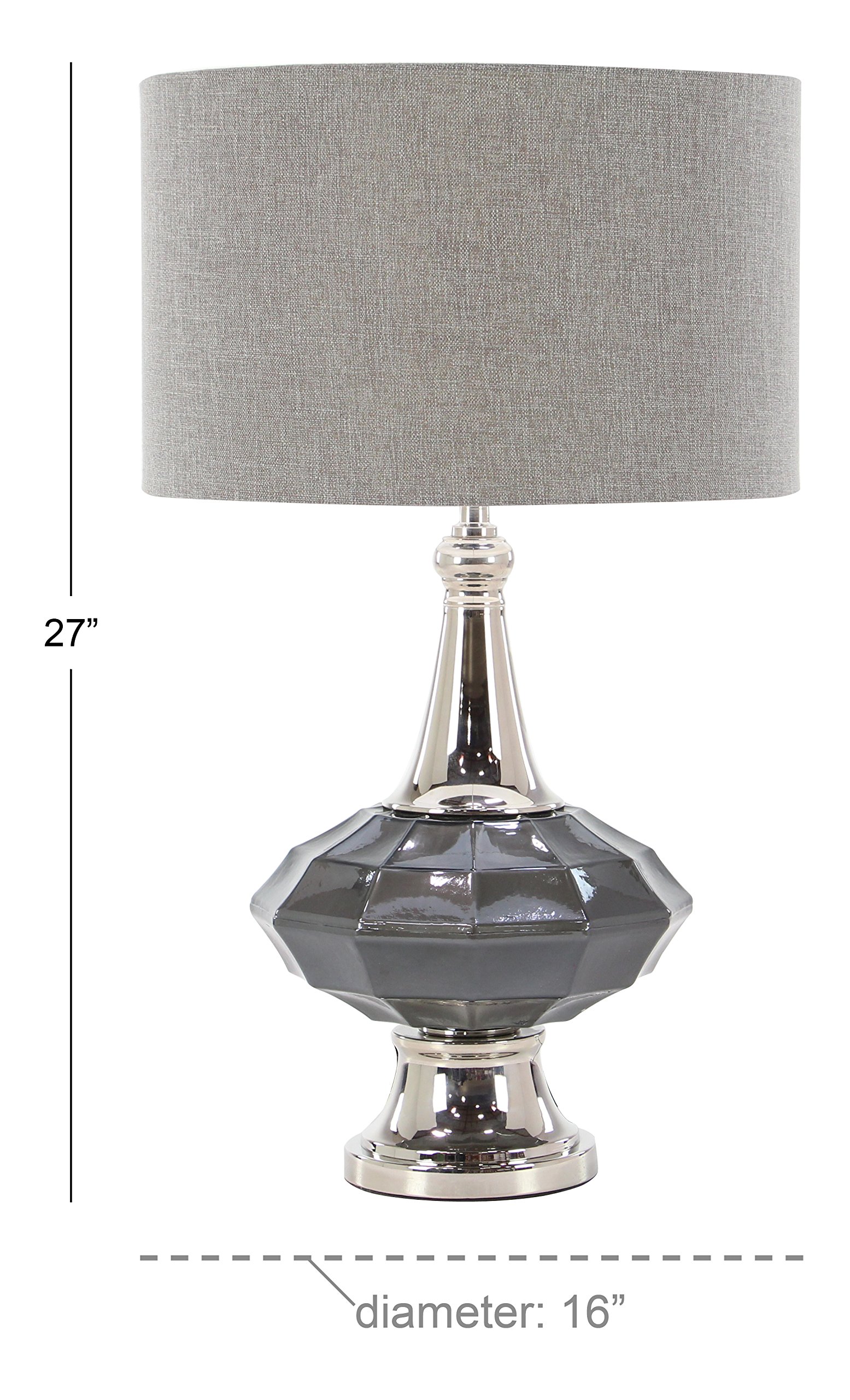 Deco 79 Modern Glass Round Table Lamp - 16