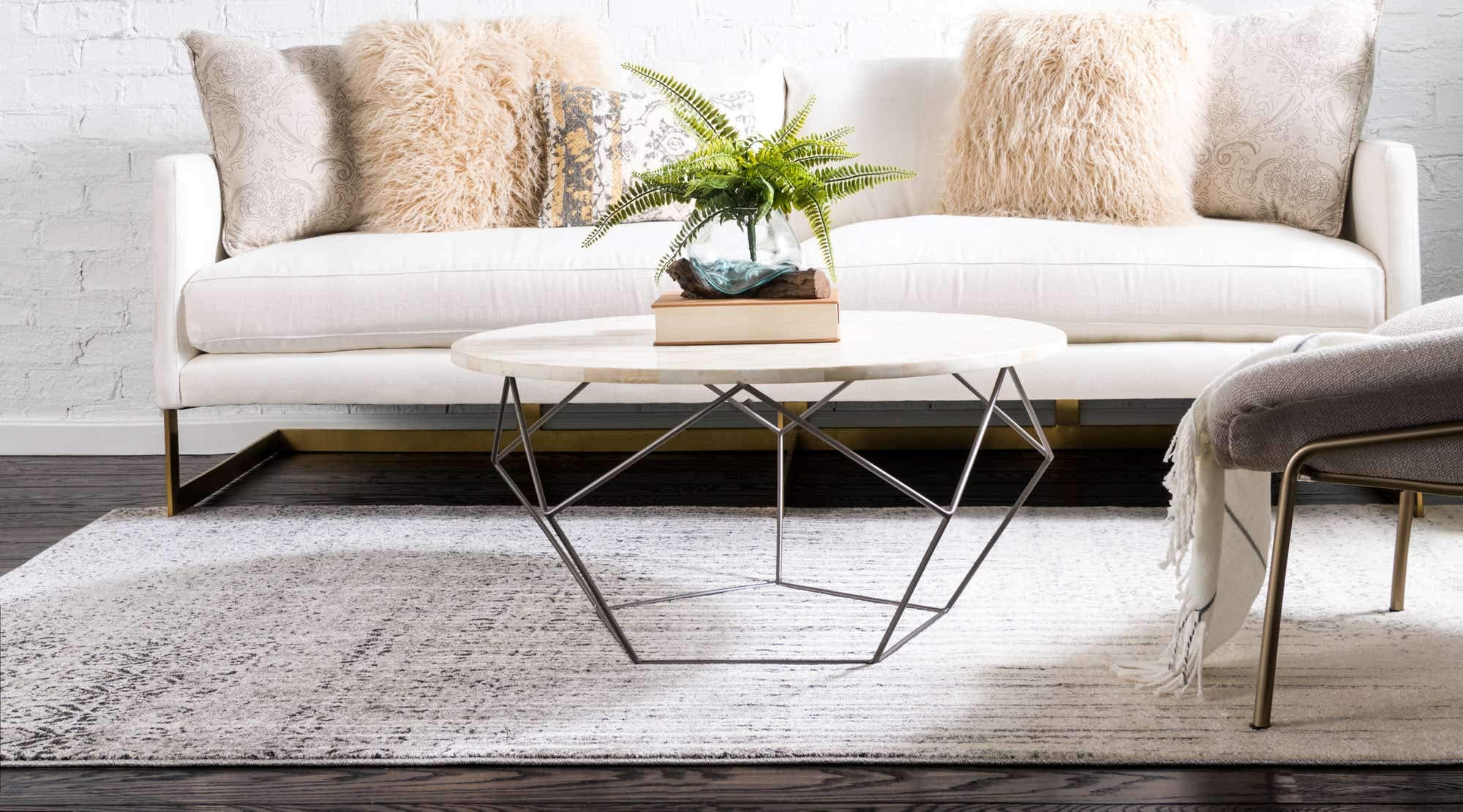 Unique Loom Del Mar Collection Jennifer Area Rug - 10' x 13' Rectangle in Gray & Black - Perfect for Living Room, Bedroom or Office Decor