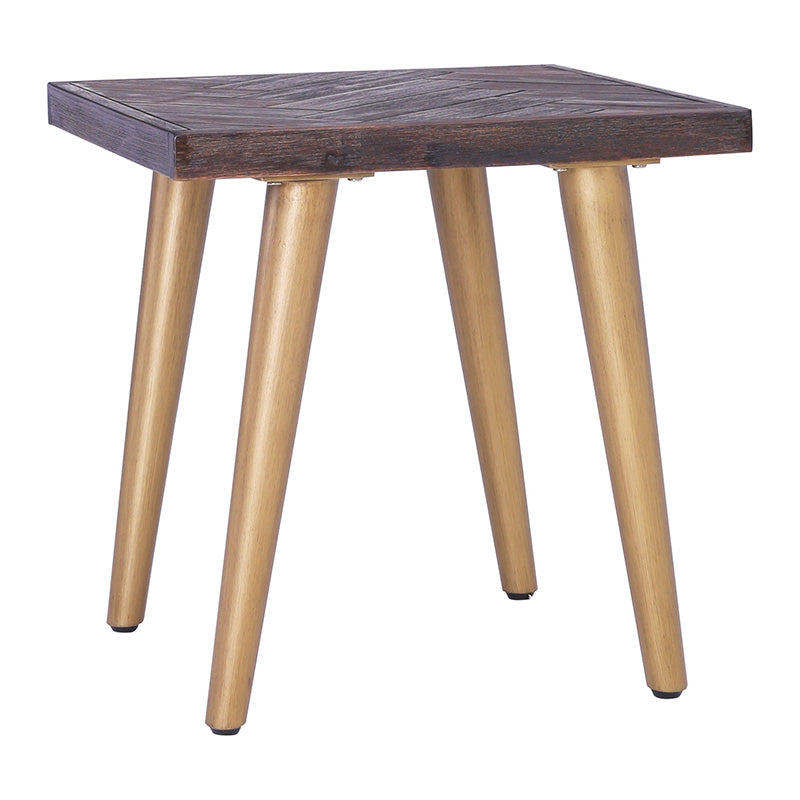 SIVAN 50x50cm Acacia Solid Wood Side Table - Brown | Modern End Table for Living Room, Bedroom & Office