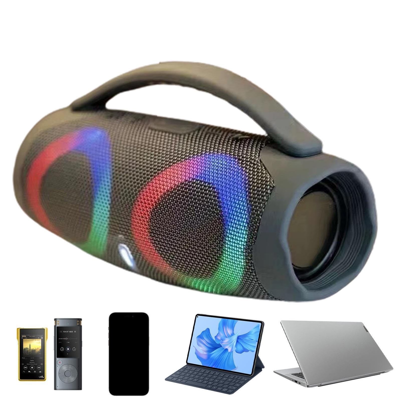 Wireless Portable Bluetooth Speaker with 1200mAh Battery - Deep Bass Boombox, Loud Stereo Sound for Home & Outdoor Use | Perfect for Camping, Beach Parties & Backyard Gatherings