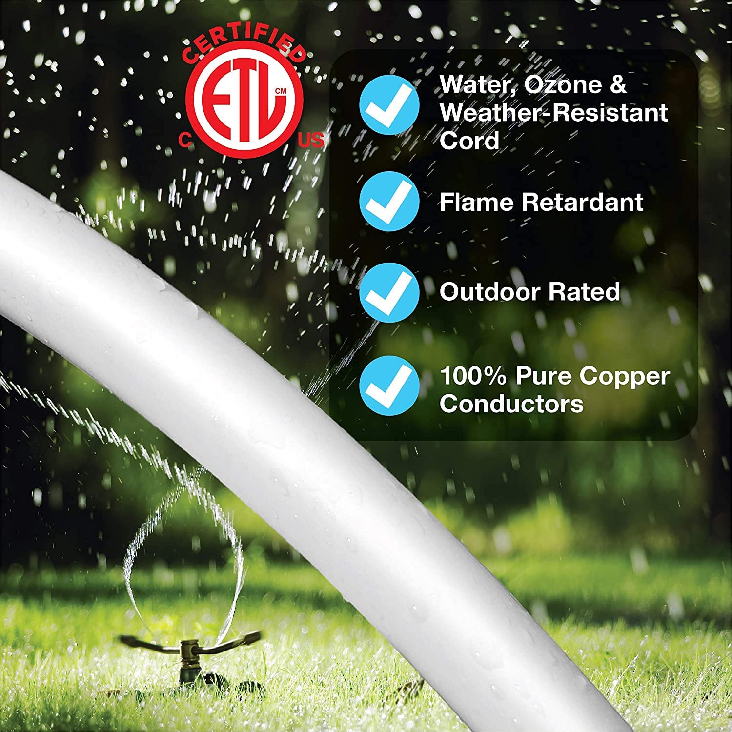 **Outdoor Lighting Timer with 12 ft Extension Cord - Waterproof, Heavy Duty, Programmable for Garden, Patio & Holiday Lights - CPCO95005**