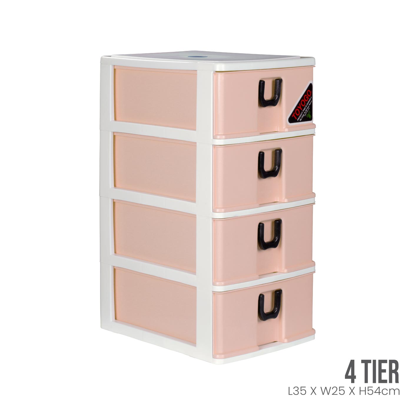 4-Tier A4 File Drawer Organizer - Heavy Duty 4B Storage Cabinet for Office, Home, or School Use - Perfect for Documents, Files, and Stationery Organization