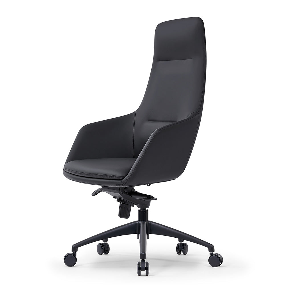 QUINN High Back Office Chair - Ergonomic Executive Desk Chair with Lumbar Support, Black - Perfect for Home Office, Gaming & Workspace Comfort