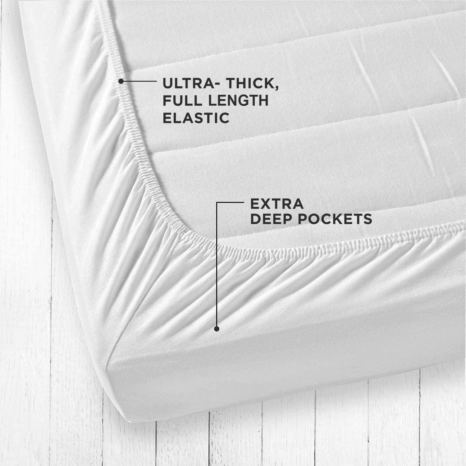 Premium 600 TC Egyptian Cotton Sheets - Full Size, 6-Piece Set for Deep Pocket Mattress - Soft & Breathable for Comfortable Sleep