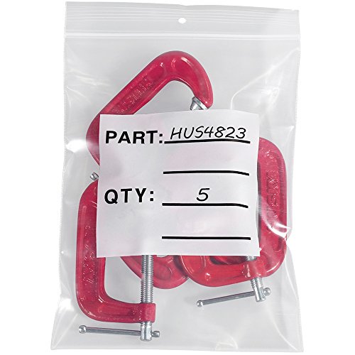 12 x 18 Inch 4 Mil Heavy Duty Plastic Parts Bags with Hang Holes - Clear Storage Bags for Hardware, Tools, and Small Parts Organization in Garages, Workshops, and Factories