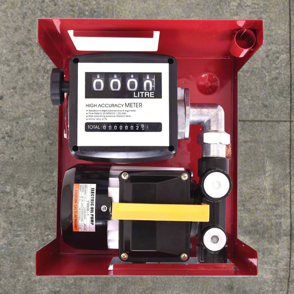 110V Diesel Fuel Transfer Pump with Digital Meter – 60L/Min Flow Rate for Fast Fueling | Heavy Duty Transfer Pump for Trucks, Tractors, Boats & Industrial Use | Model FP60