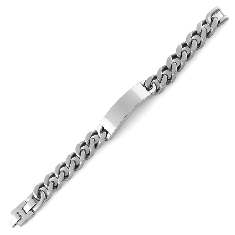 Stainless Steel ID Reptile Curb Link Bracelet for Men & Women - Adjustable Fashion Jewelry for Everyday Wear, Gifts & Special Occasions